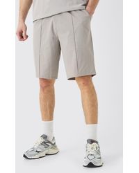 BoohooMAN - Tall Elasticated Waist Pintuck Seam Nylon Short - Lyst