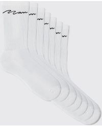 BoohooMAN - 7 Pack Man Signature Sport Socks - Lyst