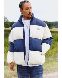 BoohooMAN - Oversized Colour Block Panelled Puffer Jacket - Lyst