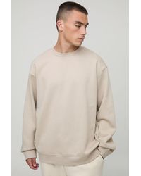 BoohooMAN - Basic Oversized Crew Neck Sweatshirt - Lyst