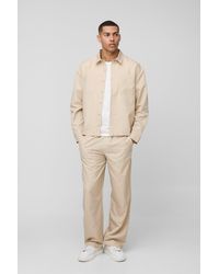BoohooMAN - Oversized Ripstop Shirt Jacket & Relaxed Pants Set - Lyst