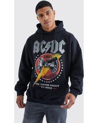 Boohoo - Oversized Acdc Canon License Hoodie - Lyst