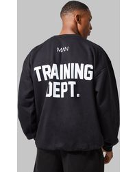 BoohooMAN - Man Active Oversized Training Dept Sweatshirt - Lyst