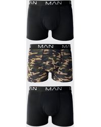 BoohooMAN - 3 Pack Camo Print Boxers - Lyst