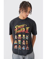 BoohooMAN - Oversized Street Fighter Arcade License T-shirt - Lyst