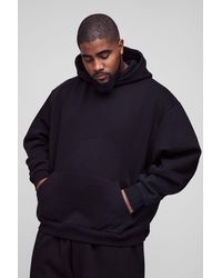 BoohooMAN - Plus kastiger Oversize Basic Hoodie - Lyst