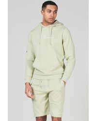 BoohooMAN - Tokyo Laundry Cotton Blend Hoody And Fleece Shorts Co-ord Set - Lyst