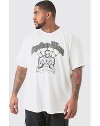 BoohooMAN - Plus Oversize Spider Man License T-shirt White - Lyst