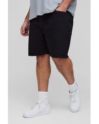 Boohoo - Pantalón Corto Plus Vaquero Holgado Sin Tratar - Lyst