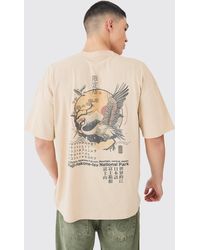 BoohooMAN - Oversized Bird Graphic T-shirt - Lyst
