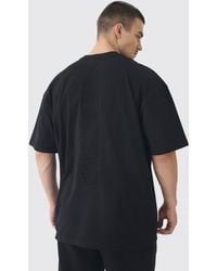 BoohooMAN - Tall Oversized Worldwide Embossed T-Shirt - Lyst