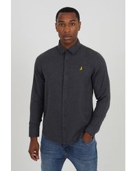 BoohooMAN - Brave Soul Cotton Brushed Flannel Long Sleeve Shirt - Lyst