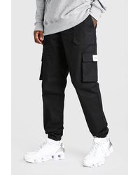 Relaxed Twill Belt Front Cargo Pants 