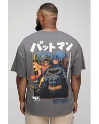 BoohooMAN - Plus Batman License Print Regular Fit T-Shirt - Lyst