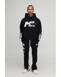 Boohoo - Oversized Boxy M Star Hooded Gusset Tracksuit - Lyst