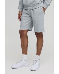 BoohooMAN - Lightweight Basic Slim Fit Mid Length Shorts - Lyst