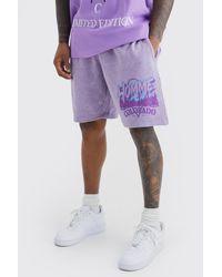 BoohooMAN - Loose Fit Overdyed Homme Print Short - Lyst