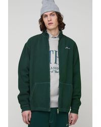 Boohoo - Chaqueta Tall De Sarga Con Costuras En Contraste Y Estampado L'Homme - Lyst