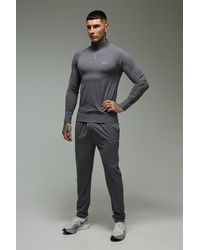 BoohooMAN - Tall Active Muscle Fit 1/4 Zip Tracksuit - Lyst