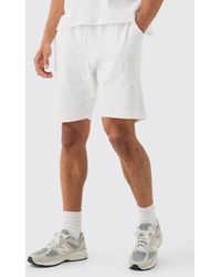 Boohoo - Loose Fit Mid Length Heavyweight Ribbed Shorts - Lyst