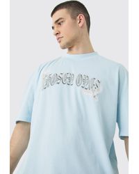 BoohooMAN - Tall Oversized Boxy Extended Neck Bird T-shirt - Lyst