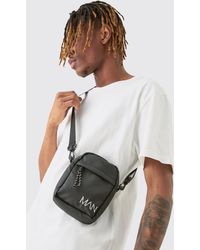 Boohoo - Basic Messengar Bag In Black - Lyst
