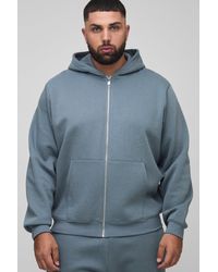 Boohoo - Plus Basic Regular Zip Through Hoodie - Lyst
