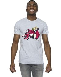 BoohooMAN - Dc Comics Harley Quinn Rollerskates T-shirt - Lyst