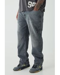 Boohoo - Vaqueros Plus Rectos Sin Tratar - Lyst