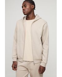 Boohoo - Basic Regular Zip Through Hoodie - Lyst