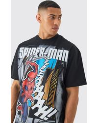 Boohoo - Oversized Spiderman Large Scale License T-shirt - Lyst