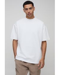 BoohooMAN - Oversized Extended Neck Heavyweight T-Shirt - Lyst