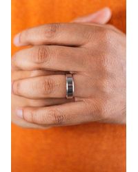 BoohooMAN - The Colourful Aura 6mm Mens Silver Tungsten Engagement Wedding Band Ring - Lyst