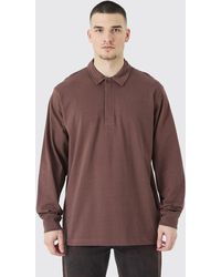 BoohooMAN - Tall Core Heavy Carded Button Up Rugby Polo - Lyst