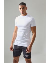 BoohooMAN - Man Active Lightweight Essentials Gym Muscle Fit Raglan T-shirt - Lyst