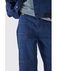 BoohooMAN - Tall Baggy Rigid Multi Pocket Carpenter Jeans - Lyst