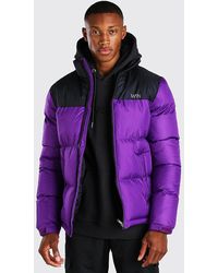 Mens Purple Puffer Jacket for Men - Up 