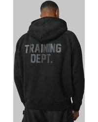 BoohooMAN - Sudadera Man Active Recta Con Capucha Y Estampado Training Dept - Lyst