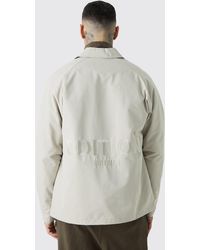 BoohooMAN - Tall Edition Heavyweight Twill Embroidered Coach Jacket - Lyst