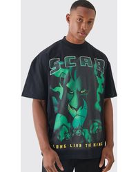 BoohooMAN - Oversized Disney Scar Large Scale License T-shirt - Lyst