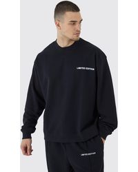 BoohooMAN - Tall kastiges Oversize Sweatshirt - Lyst