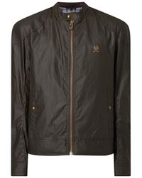 BoohooMAN - Belstaff Kelland Waxed Cotton Faded Olive Jacket - Lyst