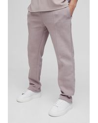 BoohooMAN - 330Gsm Straight Leg Basic Sweatpants With Pintuck - Lyst