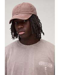 Boohoo - Distressed Frayed Wash Cap - Lyst