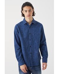 BoohooMAN - Wool Look Melton Button Through Overshirt - Lyst