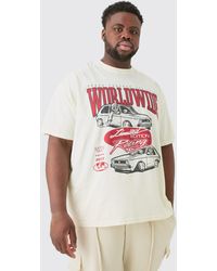 BoohooMAN - Plus Oversized Car Graphic T-shirt - Lyst
