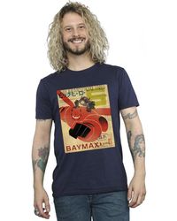 BoohooMAN - Disney Big Hero 6 Baymax Flying Baymax Newspaper T-shirt - Lyst