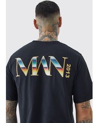 BoohooMAN - Tall Oversize T-Shirt mit Man-Print - Lyst