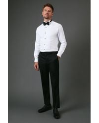 BoohooMAN - Black Slim Fit Tuxedo Suit Trouser - Lyst