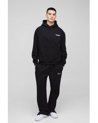 BoohooMAN - Oversized Homme Hooded Split Hem Tracksuit - Lyst